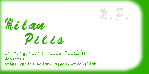 milan pilis business card